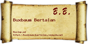 Buxbaum Bertalan névjegykártya